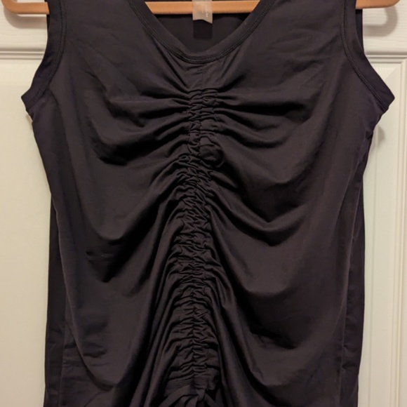 Zuda Black Z-Cool Ruched Front Tank Top Women's Size Extra Small XS - Picture 2 of 10